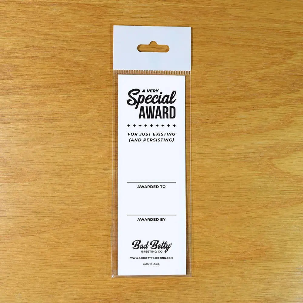 Got Out of Bed Today Award Ribbon Bad Betty Greeting Co.