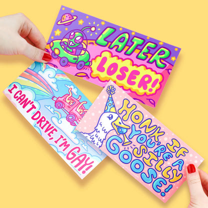 Honk If You're A Silly Goose Bumper Sticker Turtle's Soup