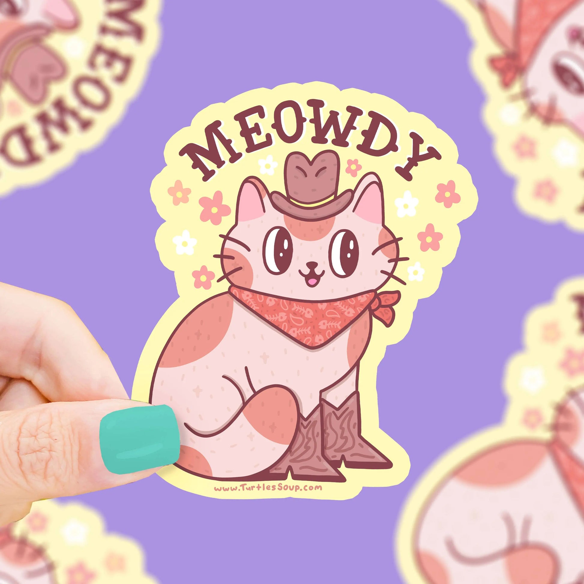 Meowdy Cat Sticker Turtle's Soup