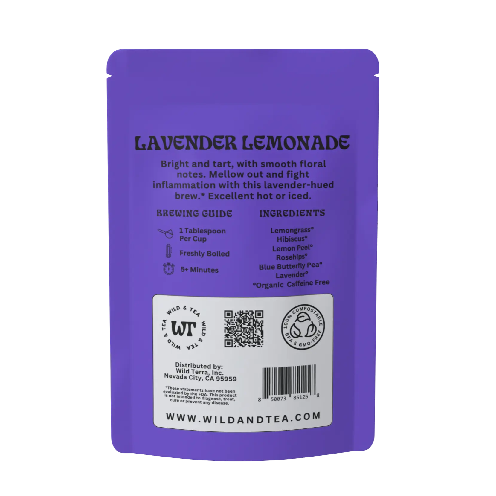 Lavender Lemonade Herbal Tea Wild & Tea