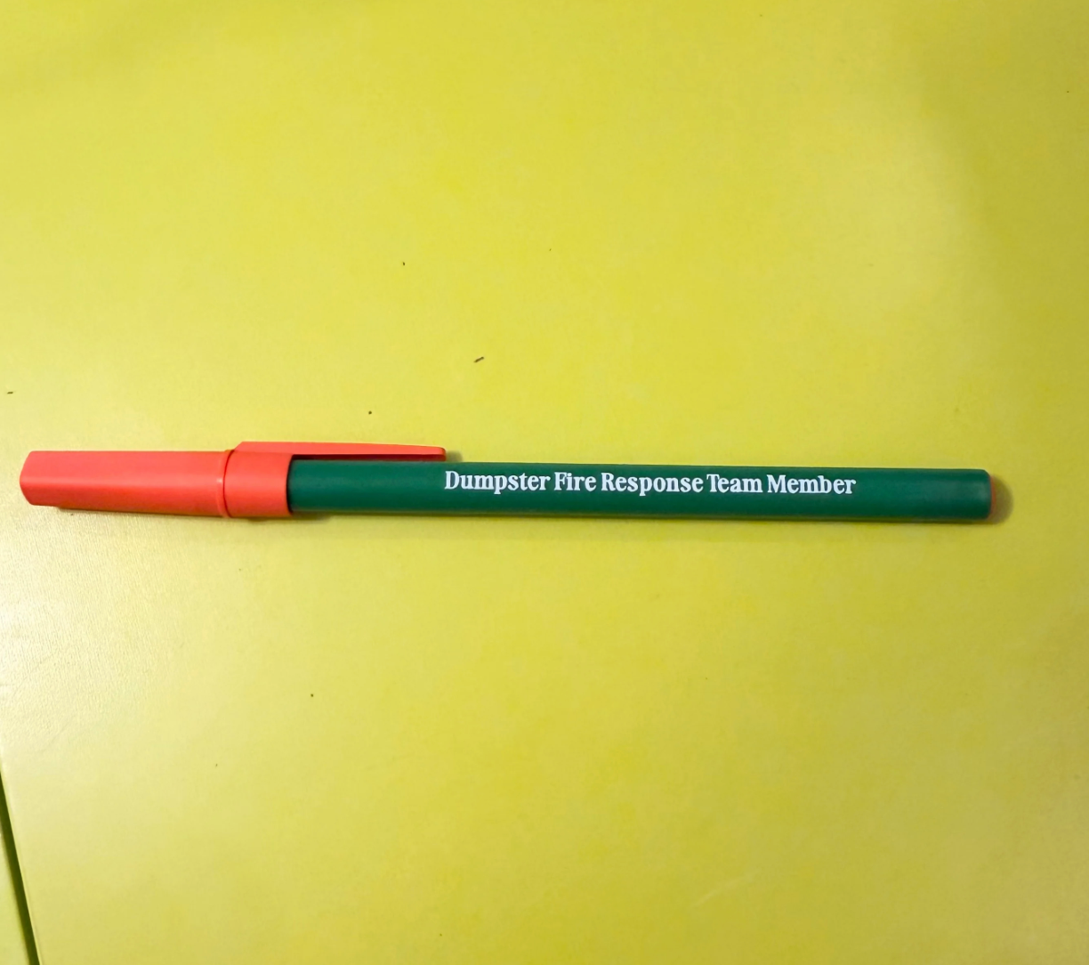Dumpster Fire Response Team Member Pen