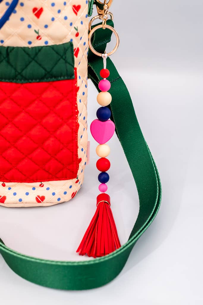 Cherry Hearts Water Bottle Sling