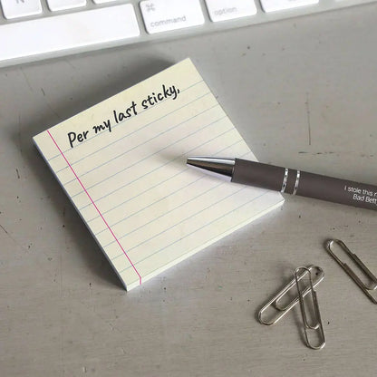 Per My Last Sticky Note Pad Bad Betty Greeting Co.