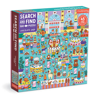 Chocolate Shop 500 Piece Search and Find Puzzle Chronicle Books
