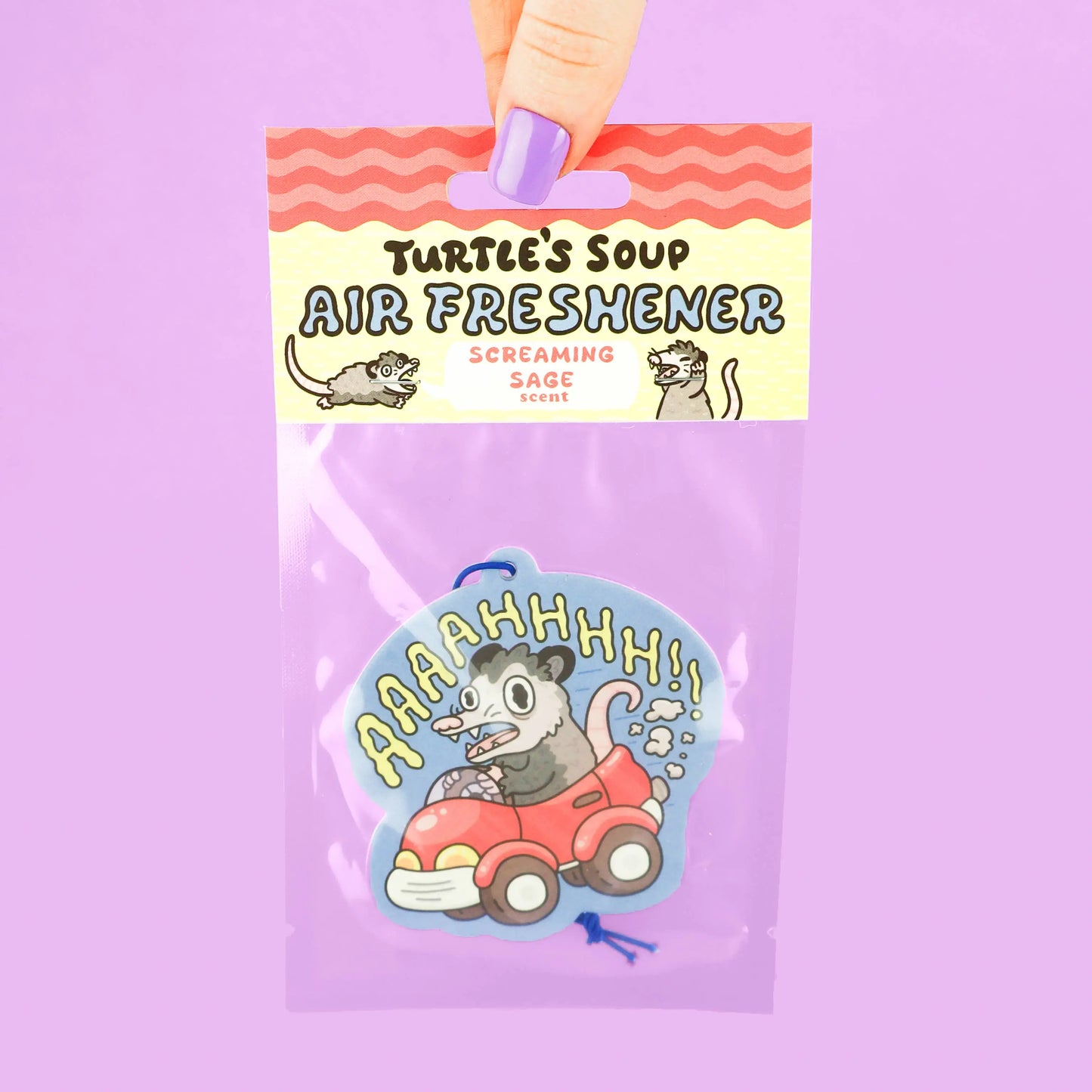 Panic Opossum Car Air Freshener Turtle's Soup
