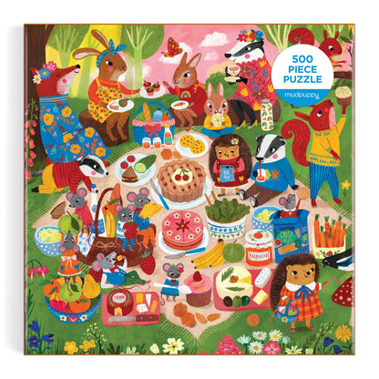 Woodland Picnic 500 Piece Puzzle Chronicle Books