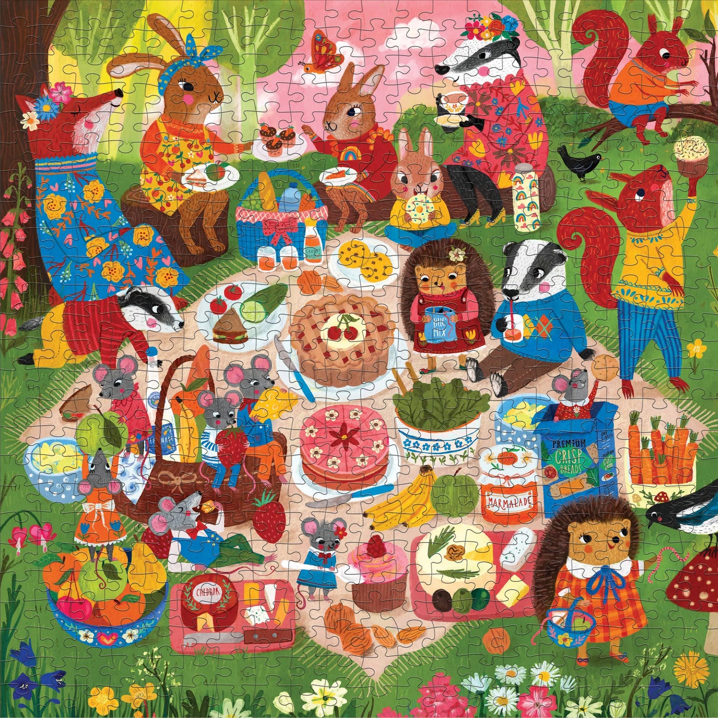 Woodland Picnic 500 Piece Puzzle Chronicle Books