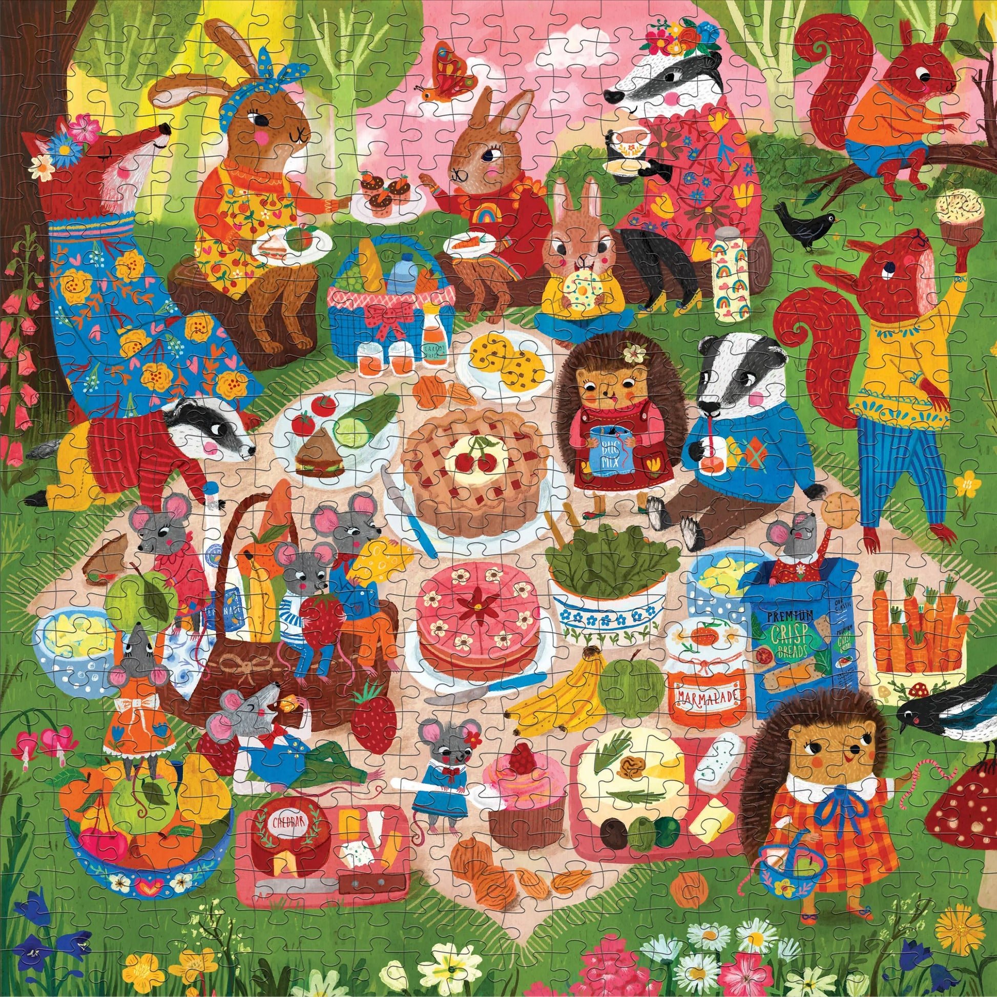 Woodland Picnic 500 Piece Puzzle Chronicle Books