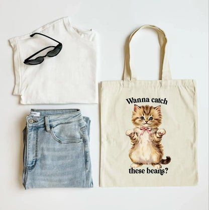 Wanna Catch These Beans Tote Bag Mugsby