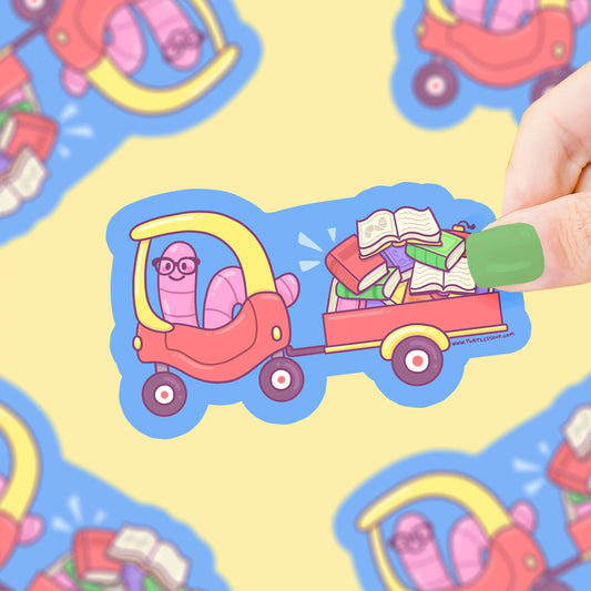 Bookworm Tow Truck Sticker Turtle's Soup