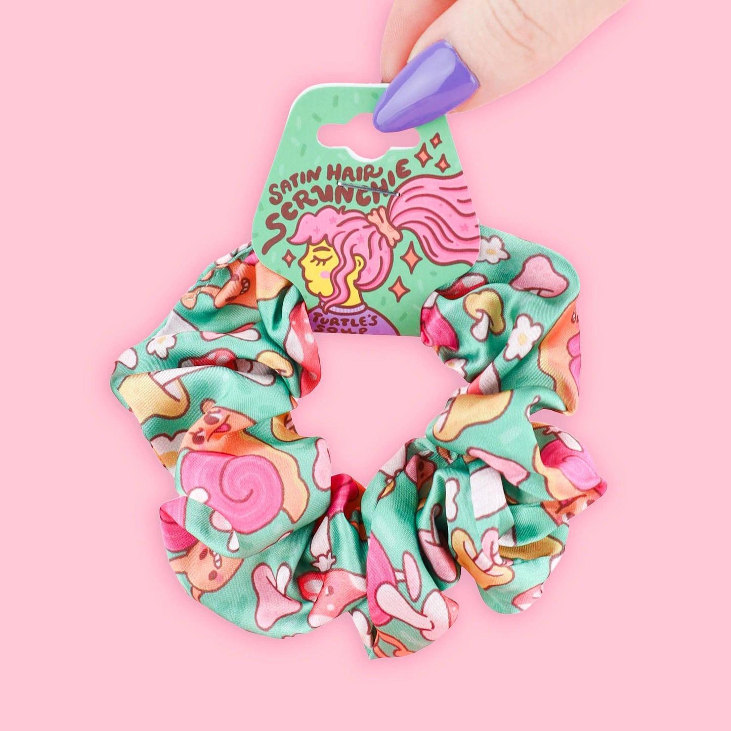 Snail Mushroom Scrunchie