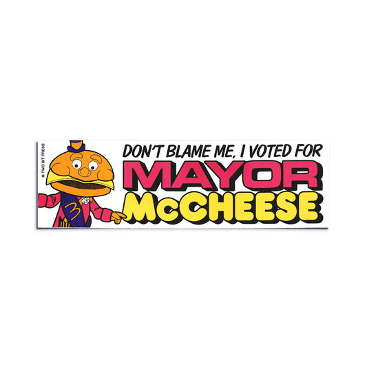I Voted for McMAYOR Bumper Sticker - Funny Vintage