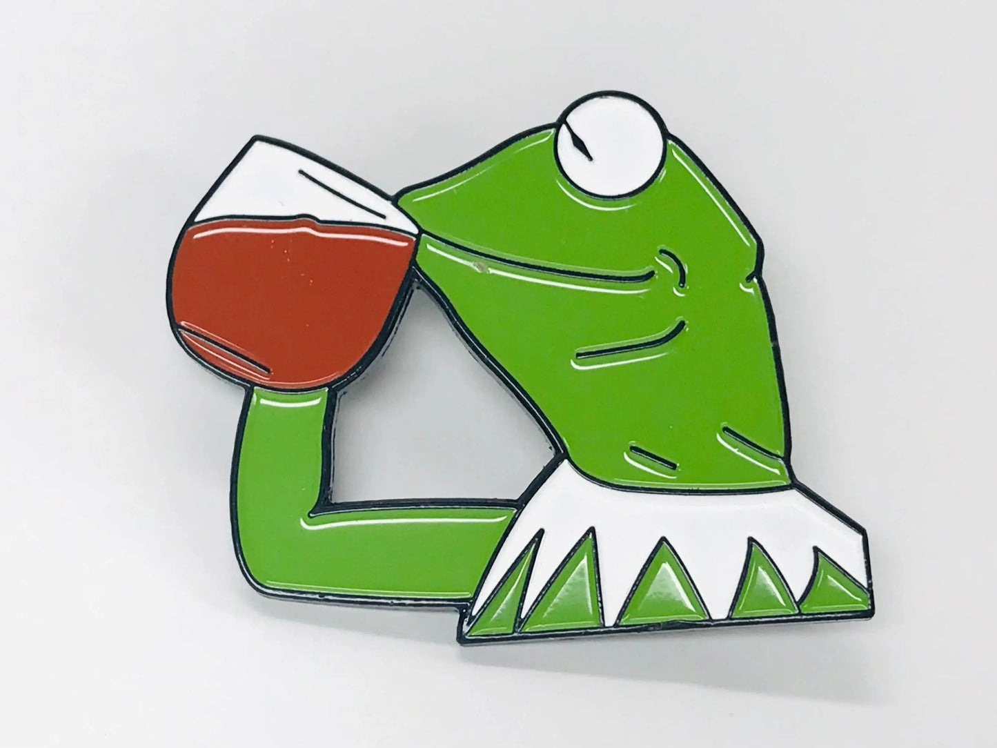 Frog Drink Wine Lapel Pin SimpleNGreat